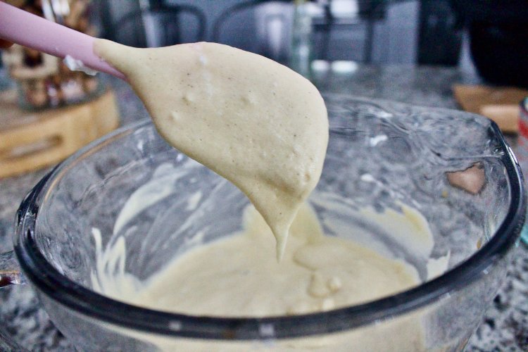 Image of Fold egg whites into pancake batter until incorporated.