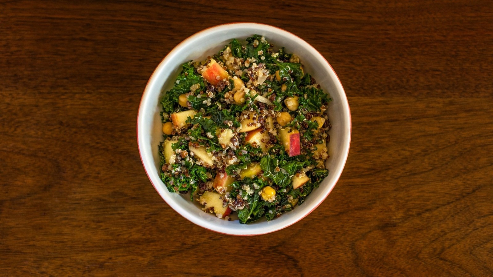 Image of Chipotle Chickpea Kale Salad + Tahini Dressing