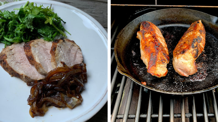 Image of Pan Seared Pork Loin and Balsamic Caramelized Onions