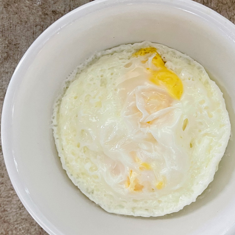 Image of When the mushroom mixture is cooled, place it in a food processor with the eggs and parsley, and pulse just a few times until the mixture is roughly chopped.This is what the no peel cooked eggs look like.