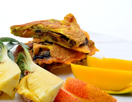 Image of Marinated and Grilled Portobello Mushroom Omelet
