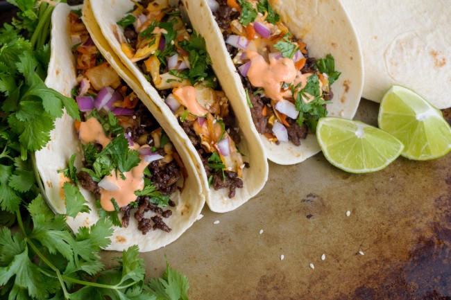 Image of Korean Beef Steak Tacos