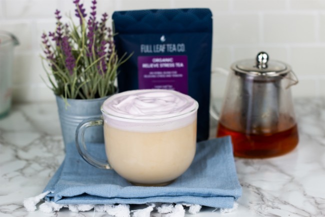 Image of Relieve Stress Tea Latte with Lavender Cream