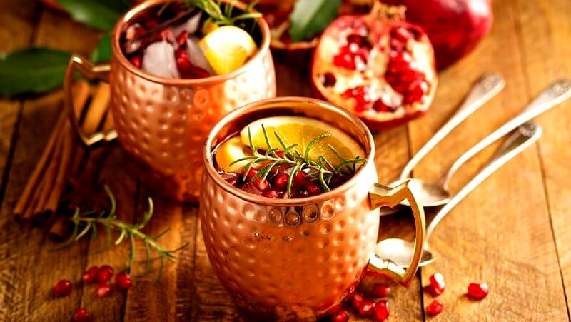 Image of Pomegranate And Apple Moscow Mule