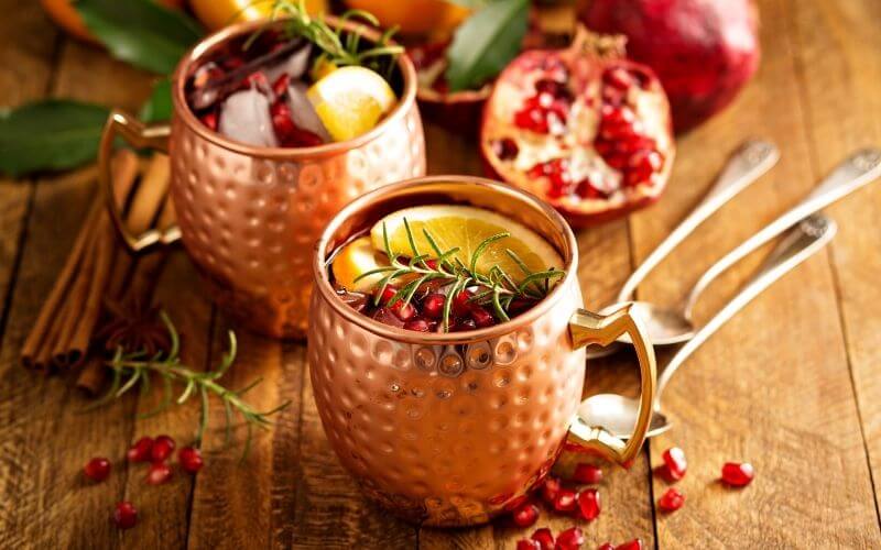 Pomegranate And Apple Moscow Mule 