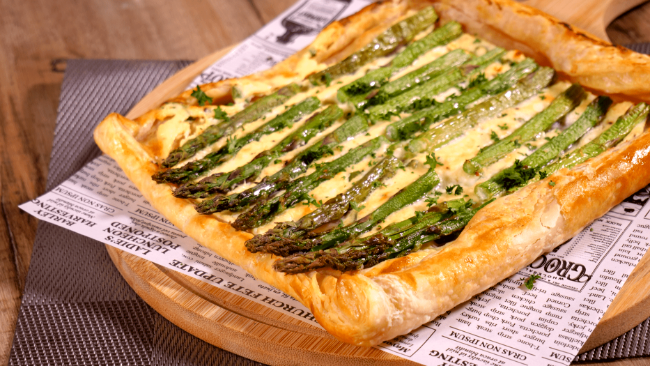 Image of Air fryer Asparagus and Ricotta Tart