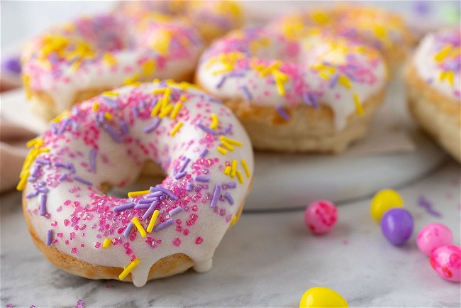 Image of Vanilla Dipped Donuts (Baked)