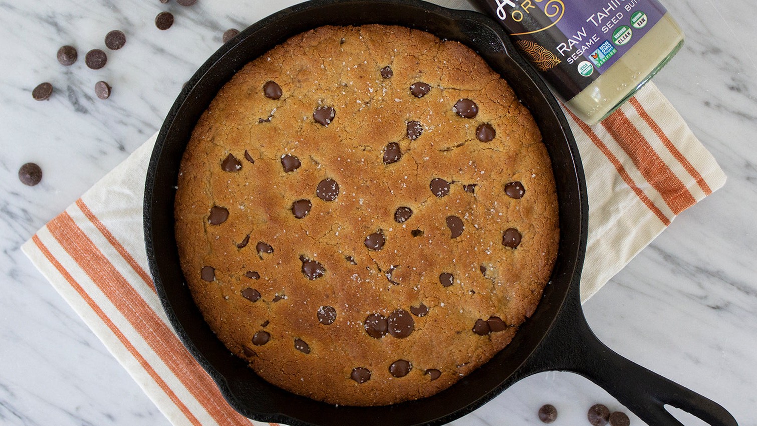 Image of Tahini Chocolate Chip Cookie Skillet