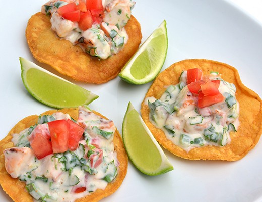 Image of Mini Grilled Shrimp Tostadas