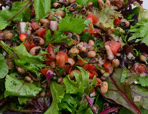 Image of Mixed Baby Greens with Blackeyed Pea Salsa Fresca