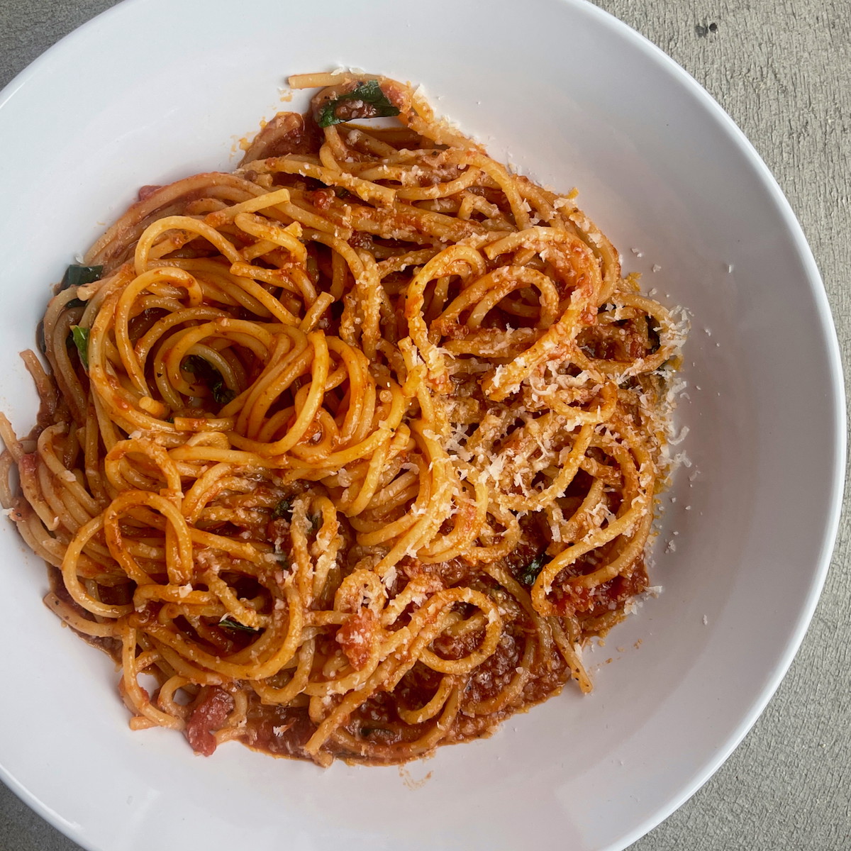 Brown Butter Tomato Sauce with Spaghetti