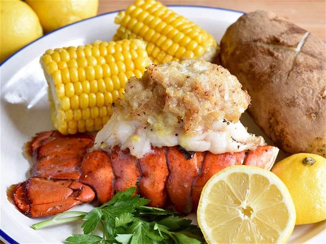 Image of Crab Stuffed Lobster Tails Recipe