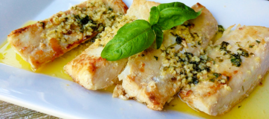 Seared Mahi Mahi with Lemon Basil Butter
