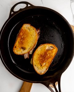 Image of 6. Place the sandwich butter side down on the pan...