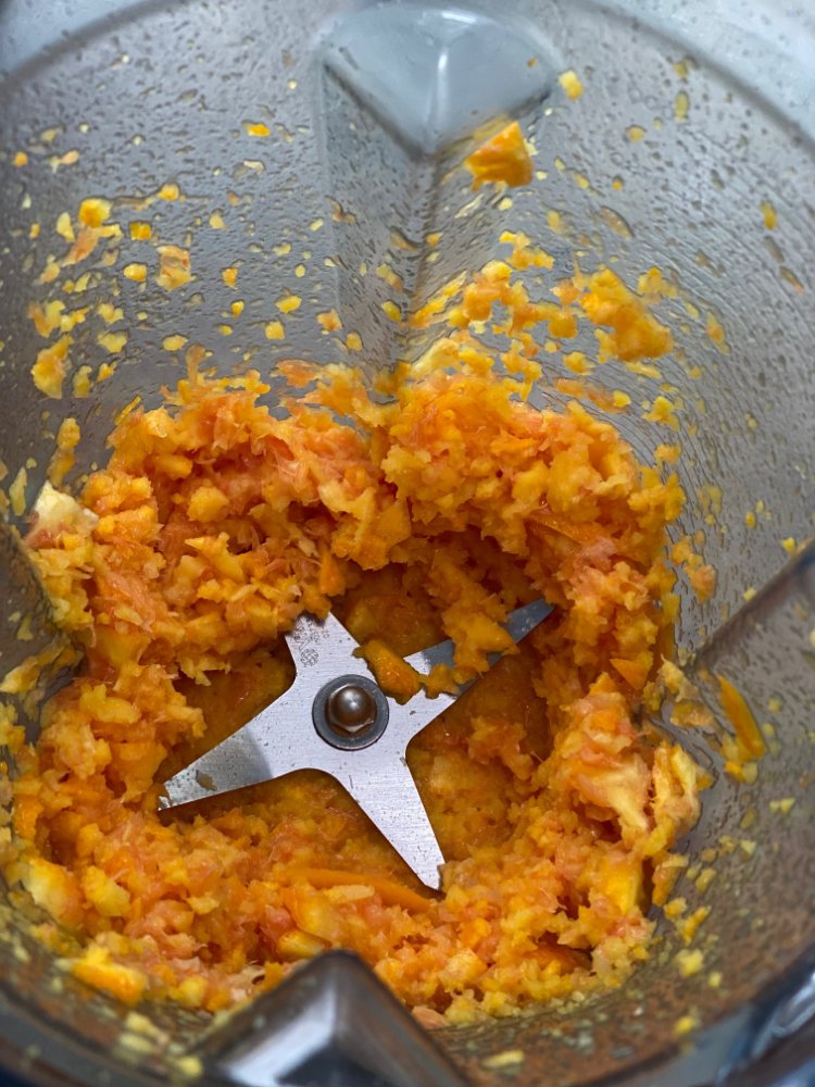 Image of Process the orange in a food processor or Vit-a-mix until...