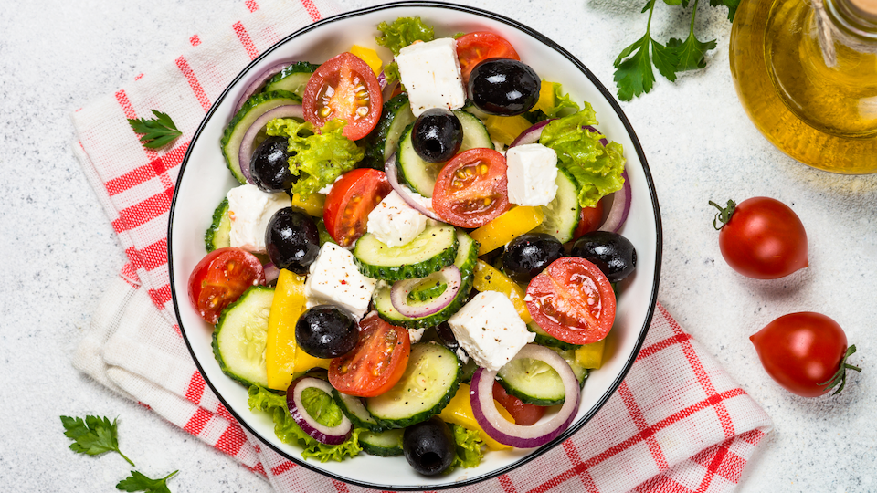 Image of Grilled Tuna with Greek Salad