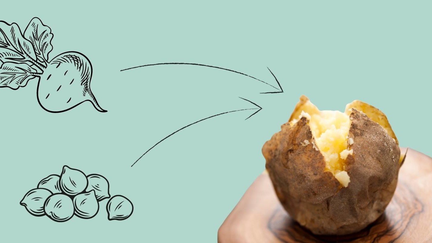 Image of Ofenkartoffel mit Rote-Bete-Hummus