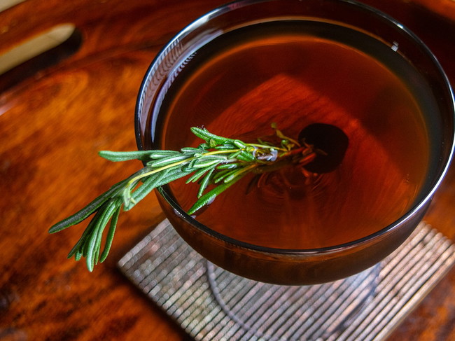Image of Coffee Manhattan Cocktail Recipe: The Thyme that Rose and Mary took on Manhattan