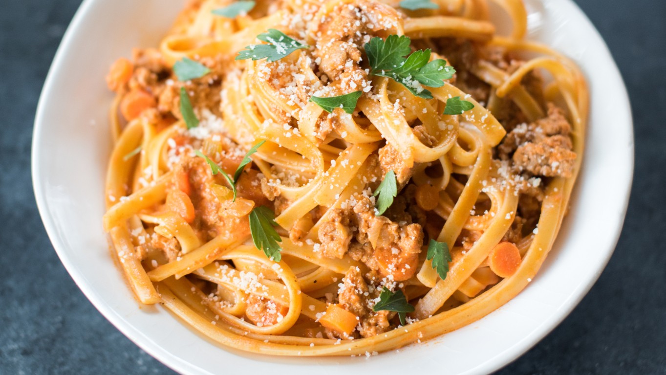 Image of Turkey Bolognese with Fettuccine