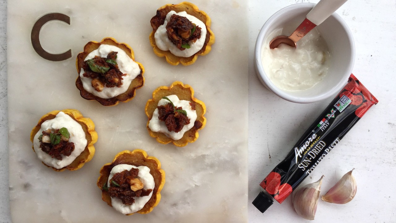 Image of Sun-Dried Tomato Ricotta Crostini