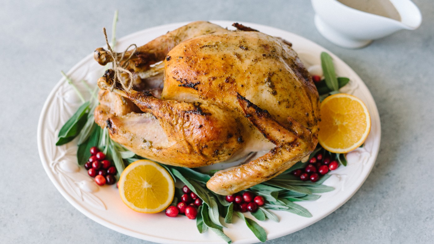 Image of Roast Turkey with Herb and Garlic Gravy