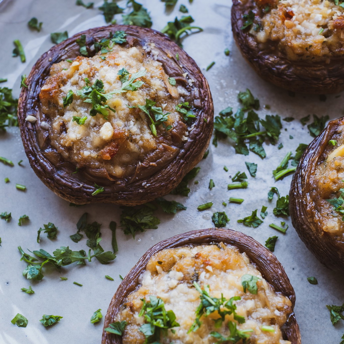 Funghi ripieni - Gefüllte Champignons