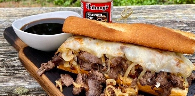 Image of Johnny's French Dip Venison Sandwich
