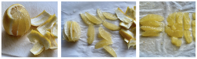Image of Cut a little off the top and bottom to make flat sides.  Try to cut as little as you can to not waste lemon.