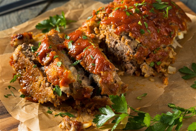Image of Classic Homemade Meatloaf with a Tangy Tomato Glaze