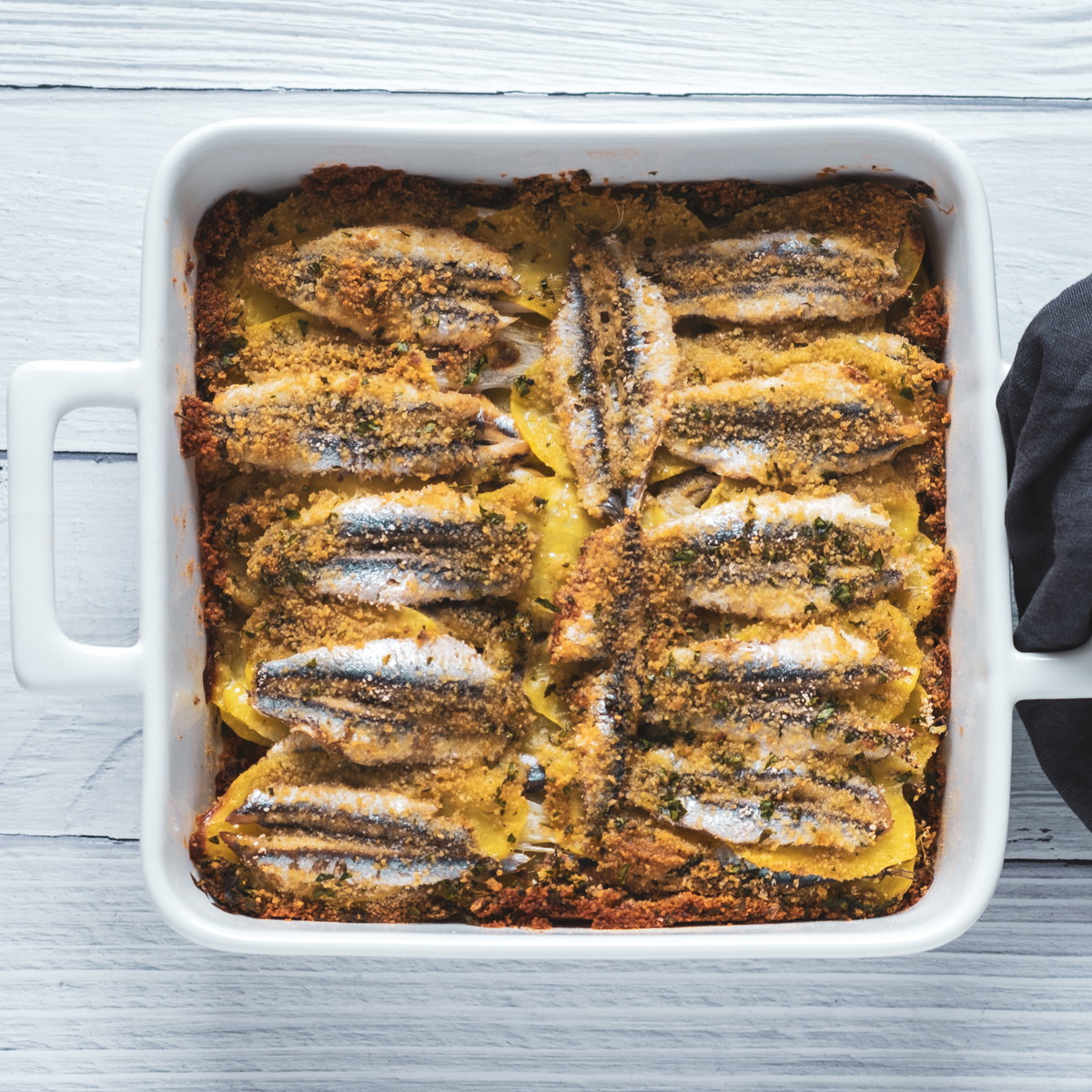 Tortino di sarde e patate - Sardinen-Kartoffel-Auflauf