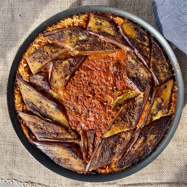 Image of Jollof Rice with Eggplant