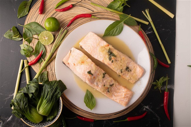 Image of Steamed Salmon with Lemongrass