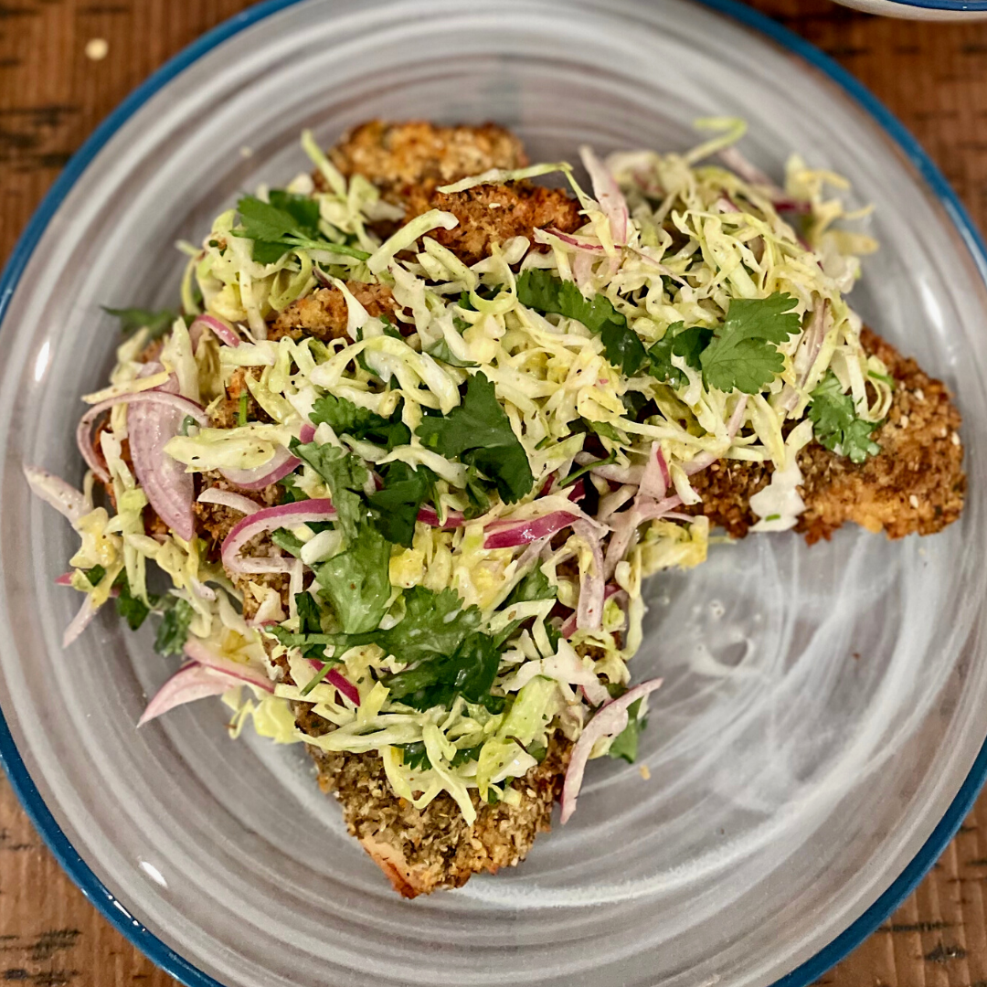 Air Fried Za'atar Chicken Schnitzel