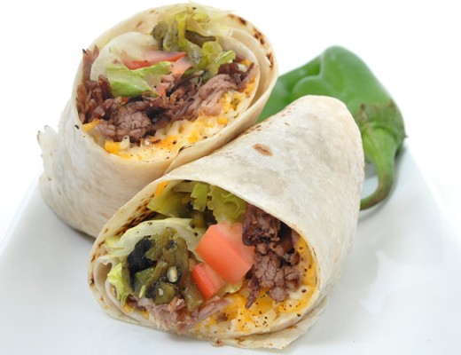 Image of Shredded Beef Burritos with New Mexico Hatch Chiles