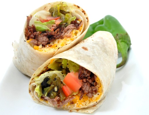 Image of Shredded Beef Burritos with New Mexico Hatch Chiles