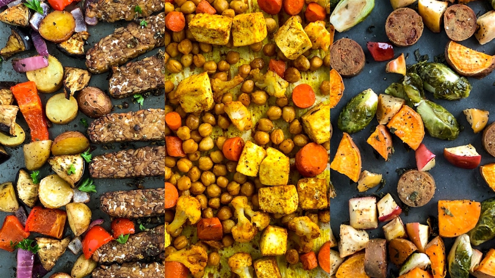 VEGAN SHEET PAN DINNERS 3 WAYS - Nutritionist Mom