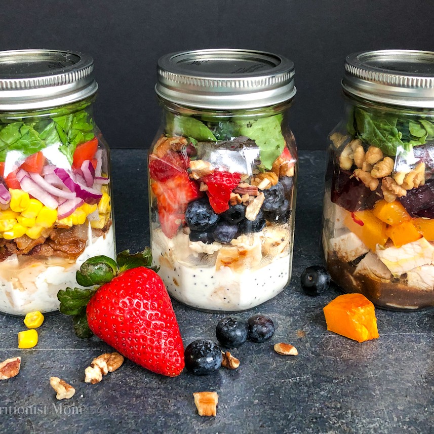 Healthy Mason Jar Salads - Mason Jar Lunches - Mason Jar Salad Recipes - Pre
