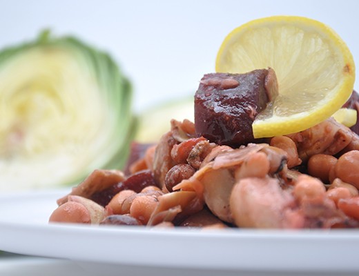 Image of Simple Bean, Beet and Artichoke Salad