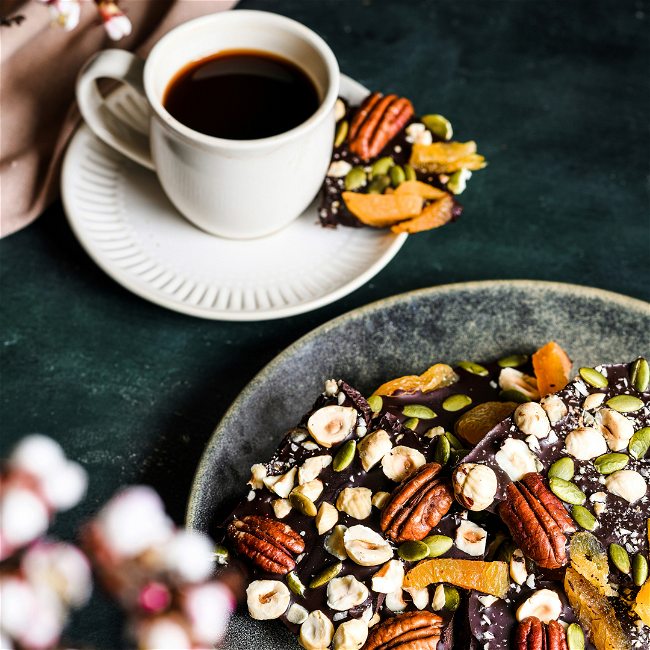 Image of Fruit & Nut Dark Chocolate Bark