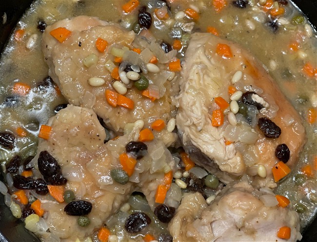 Image of Sweet & Sour Sicilian Braised Chicken (Pollo Agrodolce)