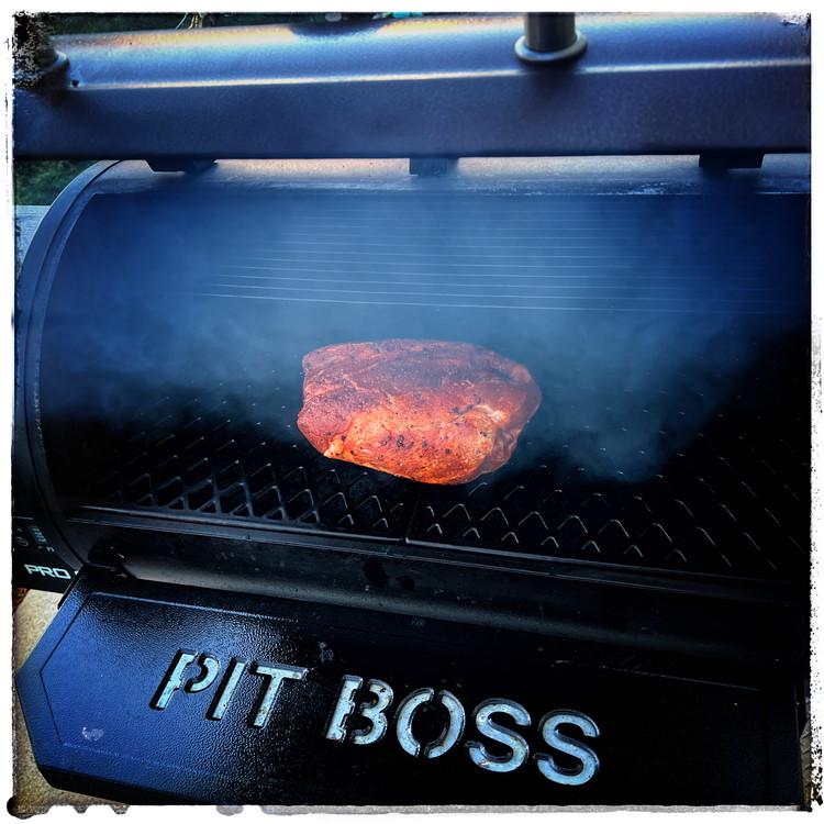 Image of Cook the pork butt or shoulder for 30 minutes at 350