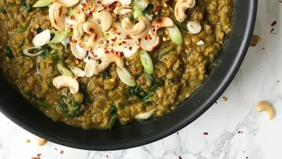 Image of Spinach, Red Lentil & Coconut Curry