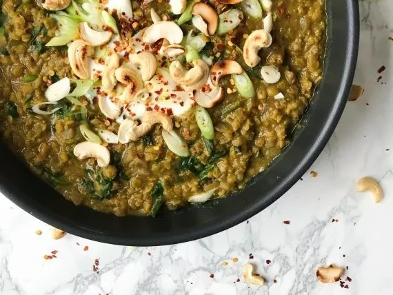 Image of Spinach, Red Lentil & Coconut Curry
