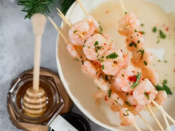 Image of Honey & Chilli Prawn Skewers