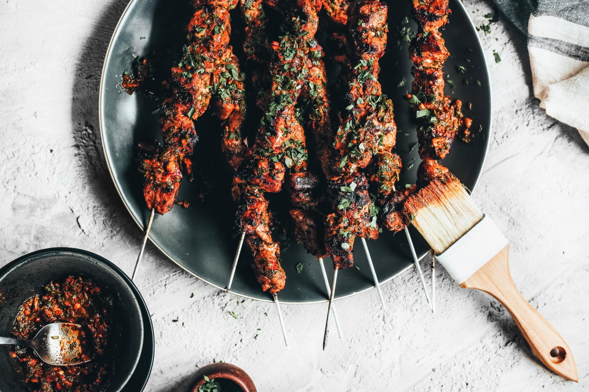 Smokey Chermoula Pork Skewers