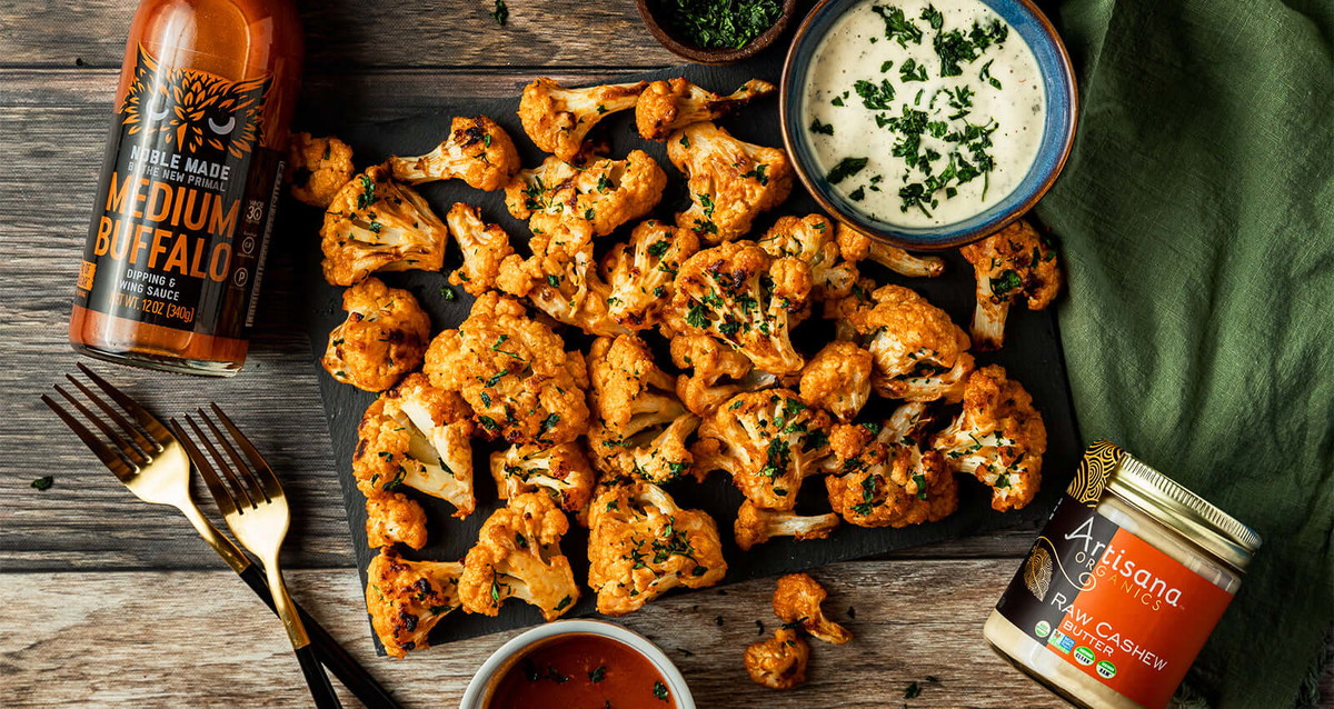 Creamy Buffalo Cauliflower | Whole30, Paleo, Vegan