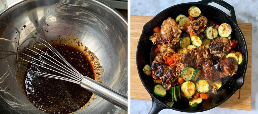 Pan Seared Balsamic Chicken and Vegetables