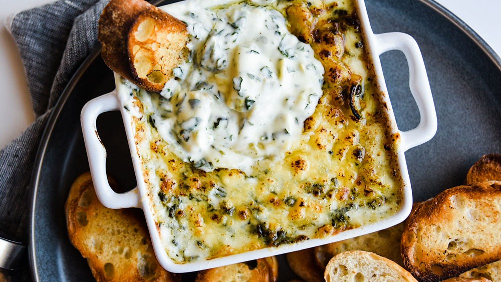 Image of Artichoke Spinach Dip with Roasted Garlic 