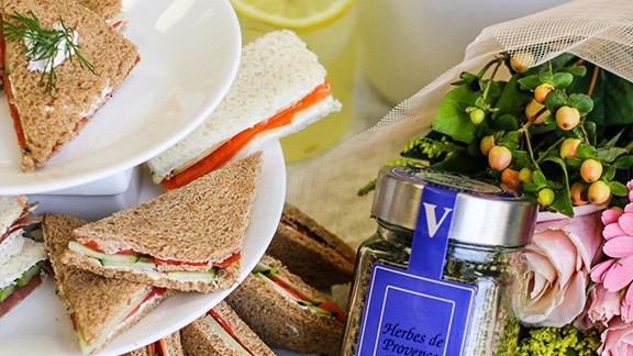 Image of Asparagus and Prosciutto Tea Sandwiches with Herbes de Provence
