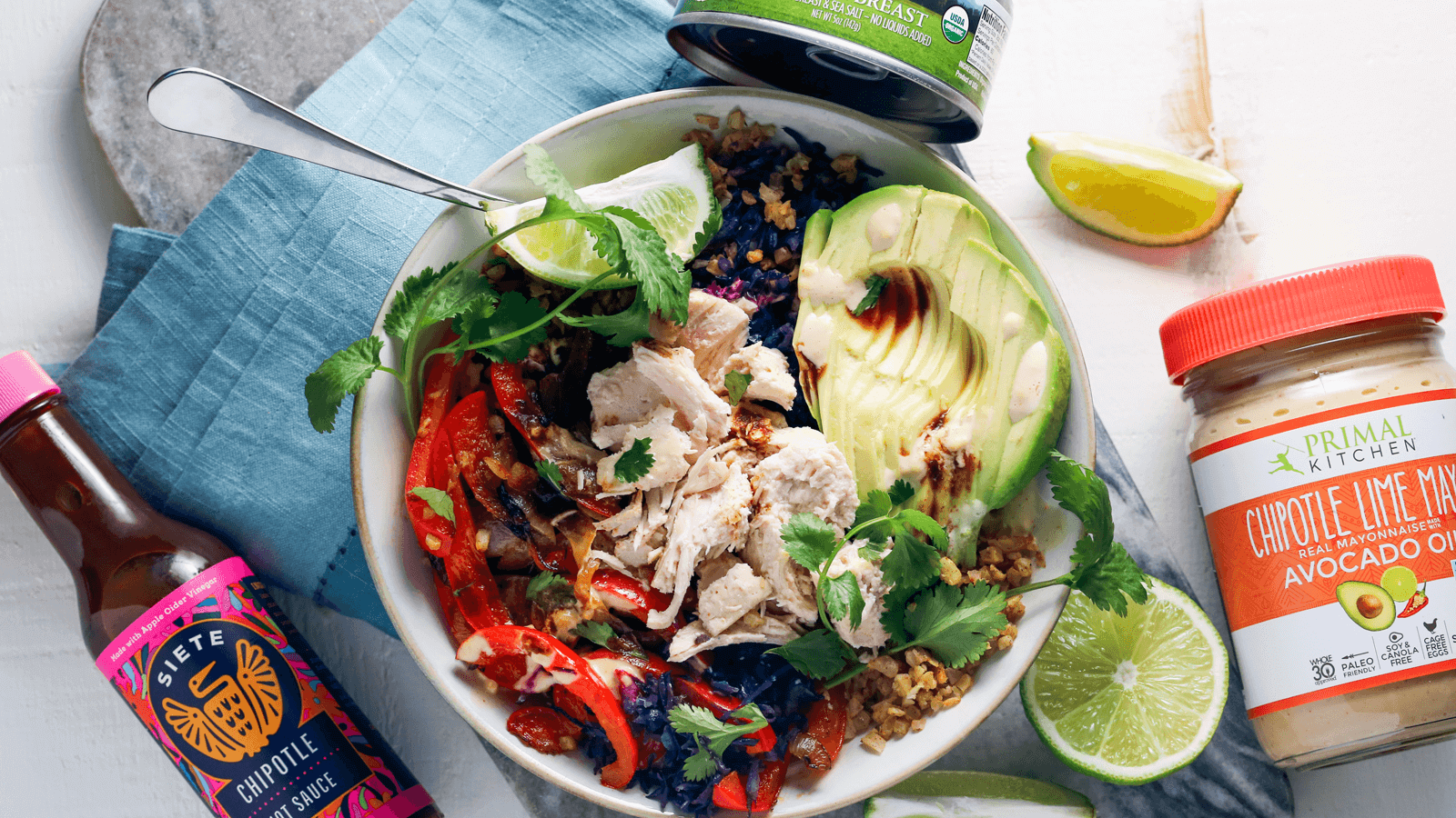 Organic Chicken Fajita Bowls | Wild Planet Foods recipe